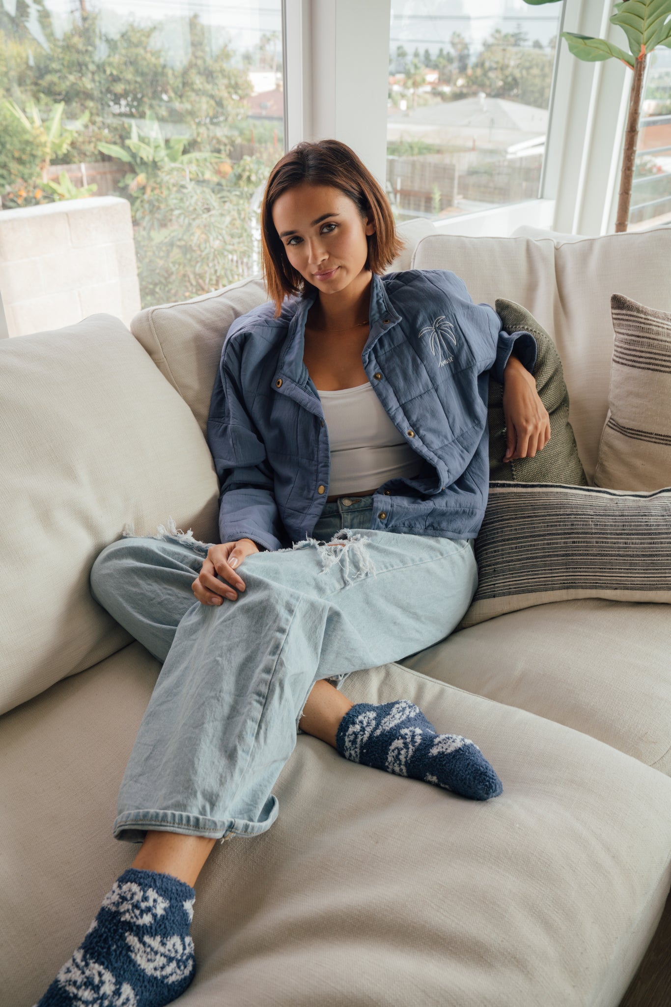 Monstera Fuzzy Socks X Beachly