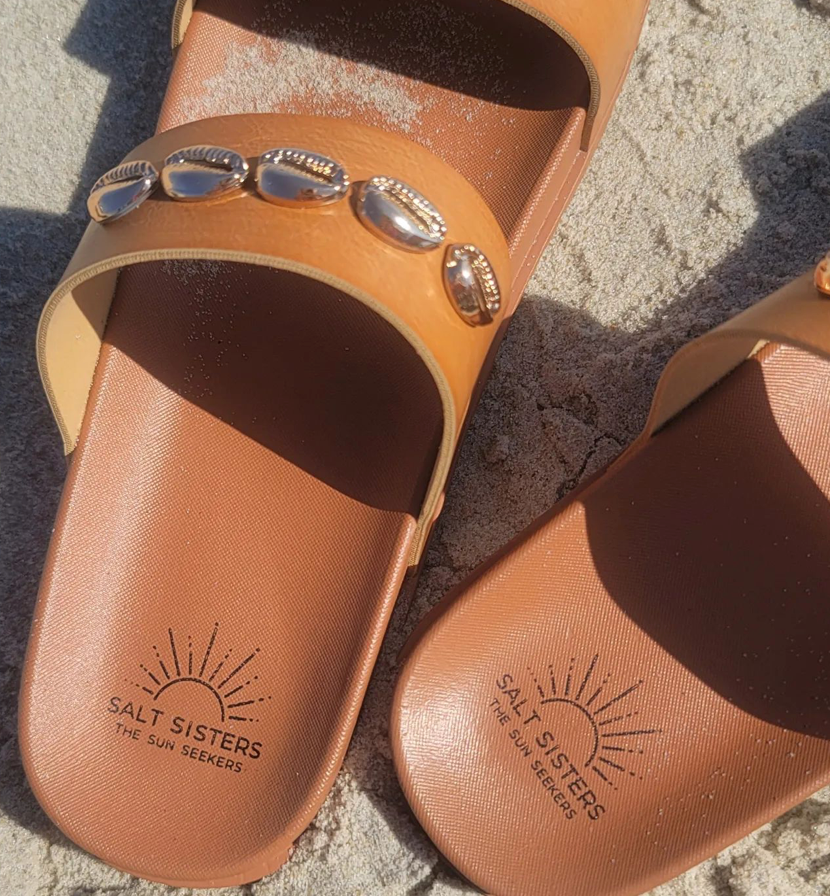 Oceanside golden seashell sandal